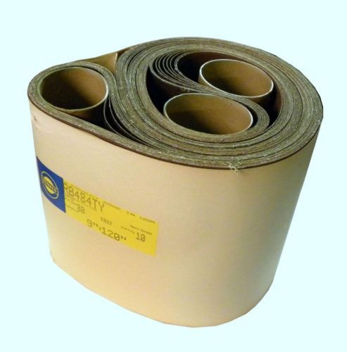 NEW HERMES ABRASIVE RB484TY 9&#034; X 120&#034; 80 GRIT PACK OF 10 SANDING BELT (2 AVAIL.)