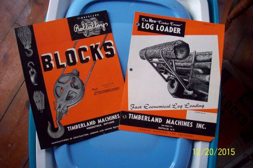 VINTAGE TIMBERLAND MACHINE BROCHURES 1950&#039;S - TIMBERJACK