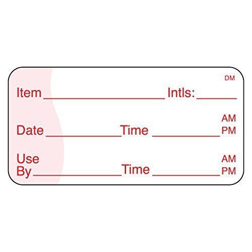 DayMark 110105 DissolveMark Shelf Life/Use By Dissolvable Label, 1&#034; x 2&#034; Roll