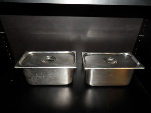 Set of 2 Stainless Steel 6&#034; Steam Pans Vollrath