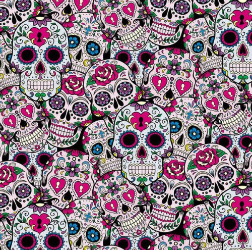 HYDROGRAPHIC FILM WATER TRANSFER PRINTING FILM HYDRO DIP BLACK SUGAR SKULLS