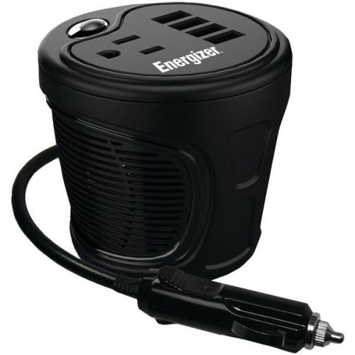 Energizer EN120 Cup Holder Power Inverter 120 Watts 12 Volt