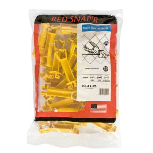 Red snap&#039;r icly-rs/ycx25 chain-link fence insulator, yellow for sale