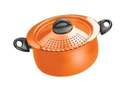 Bialetti 7258 Trends Collection 5 Quart Pasta Pot, Orange