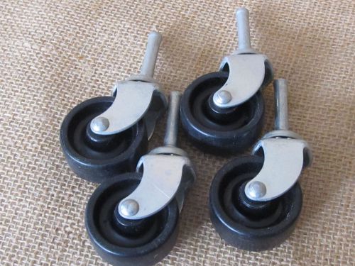 Lot set of 4 vintage bassick plain stem caster wheels for sale