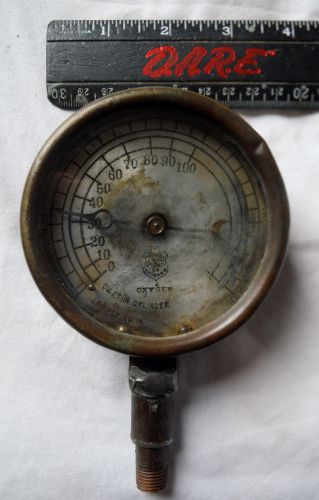 Vtg National Steam Specialty Rat Rod Steam Punk Hit or Miss Oxygen Gauge