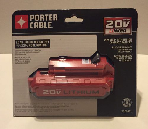 Porter-Cable PCC682L Battery 20V MAX Lithium-Ion 2.0 Ah Battery PCC682L NIB NEW