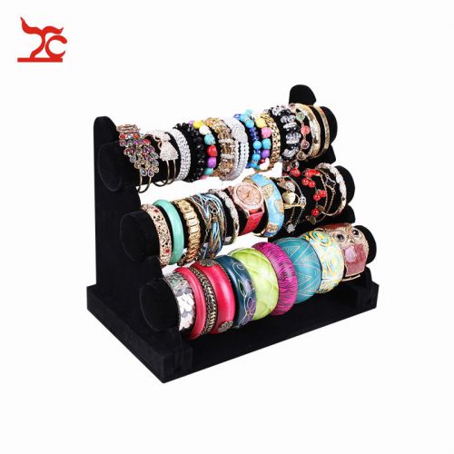 3Tier Jewelry Bracelet Watch Bangle Chain Display Holder Stand Rack Showcase Set