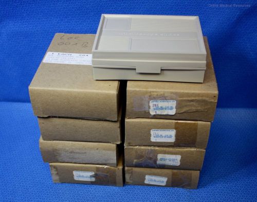 Lapine scientific microscope slide box 25 place beige plastic 8 each 284 for sale