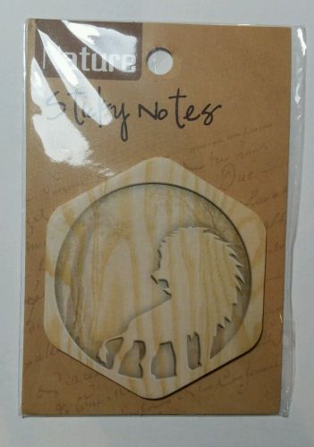 Wood look lion sticky notes, post it, kawaii, penpal, planner,