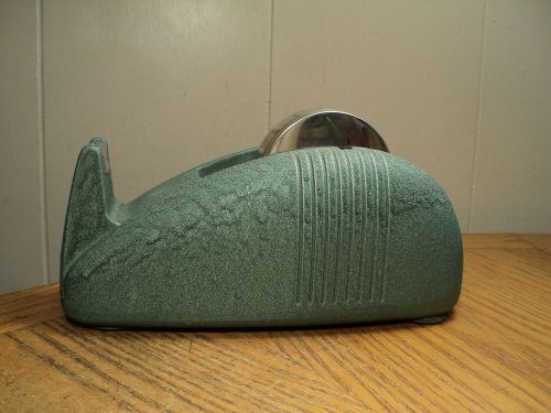 Vintage Cast Iron 1&#034; Scotch Cellulose Tape Whale Tail Dispenser   Unique Sticker