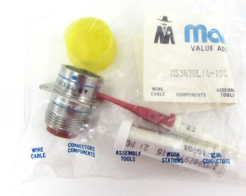 Matrix MS3470L14-19S Connector Wall Mount Mil Spec 19POS w/ Contacts =NOS=