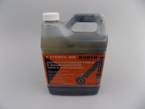 Marsh K Stencil Ink, Quart Of Black