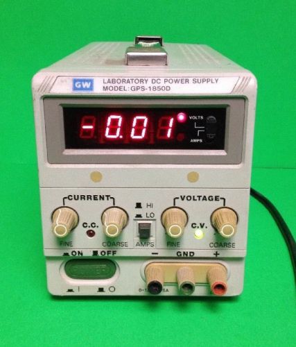 Gw instek gps-1850d laboratory dc linear power supply 18v 5a 90w for sale