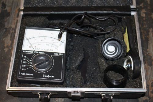 SIMPSON ILLUMINATION LEVEL METER MODEL 408-2 FOOT-CANDLES