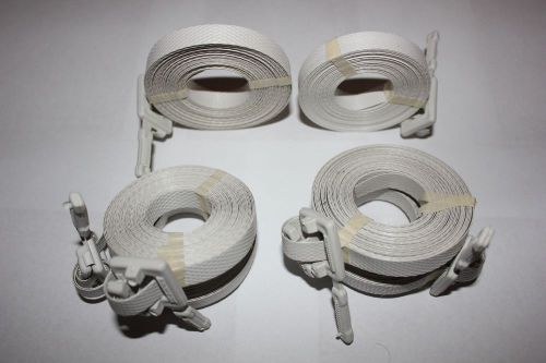 6 Straps Polypropylene Pre-Cut Strapping White 1/2&#034;x17&#039;