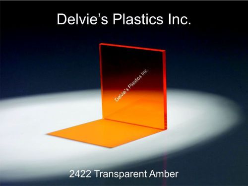 5 sheets 1/8&#034; 2422 transparent amber cell cast acrylic sheet  12&#034; x 24&#034; for sale