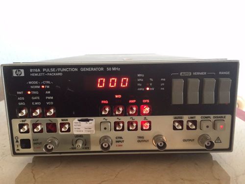 HP Keysight 8116A 50 MHz Pulse / Function Generator