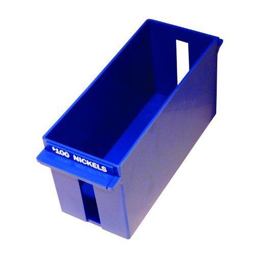 MMF Industries Rolled Coin Tray,3.75 x 5 x 10.5 Inches,100 Dollar Capacity,Blue