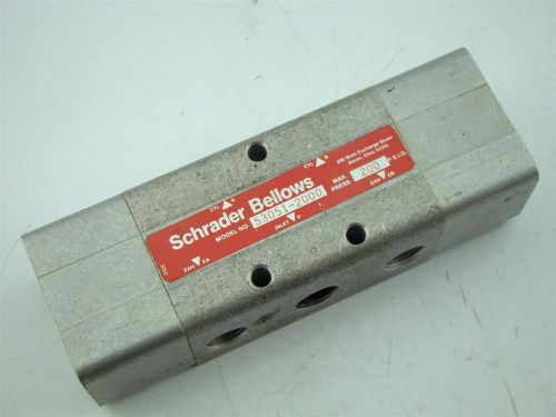 SCHRADER BELLOWS 53051-2000 DOUBLE PIL VALVE    MAX PRESSURE 200 PSIG