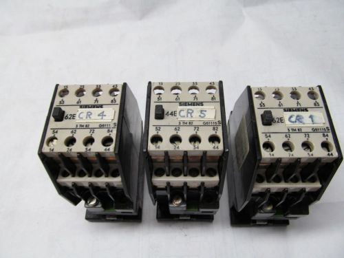 3 SIEMENS 3TU8262-0A 8 P0LE RELAYS 120V COILS 10 AMPS