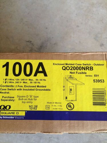 SQUARE D QO2000NRB Safety Switch