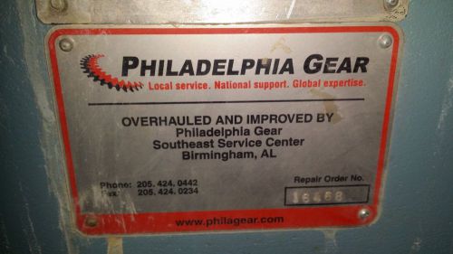 Philadelphia gear 12 hs 1600 hp 4.166-1 ratio 5000 / 1200 rpm factory overhauled for sale