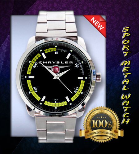 Chrysler Automobile manufacturer New Design Logo On Sport Metal Watch