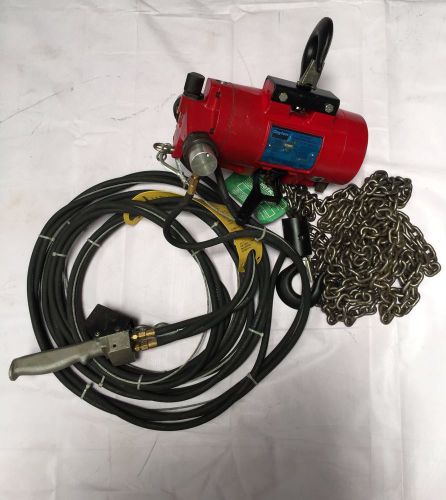 Dayton 4zw57 air hoist 1/2 ton 20ft chain 45fpm 90psig for sale