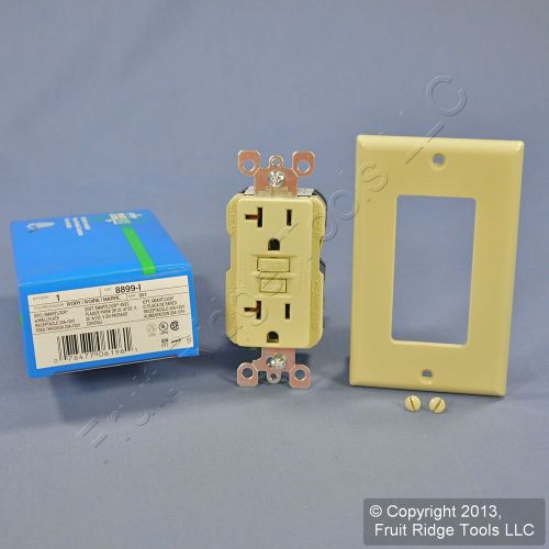 New Leviton Smartlock 20A GFI Ivory Receptacle Outlet NEMA 5-20R 20A 125V 8899-I