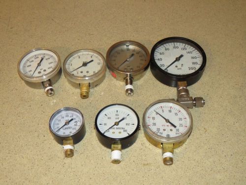 ASHCROFT  NAGANO  PRESSURE GAUGES LOT OF 7