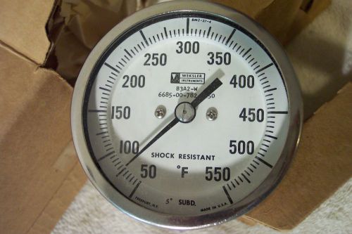 50-550 Degree Bime Self-indicating Thermometer  WEKSLER INSTRUMENTS