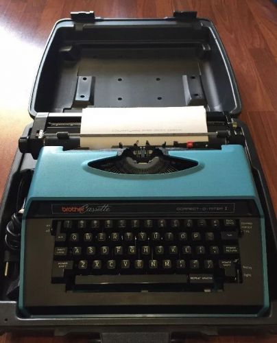 Vintage Brother Cassette Correct O Riter I Blue Electric Typewriter Tested!