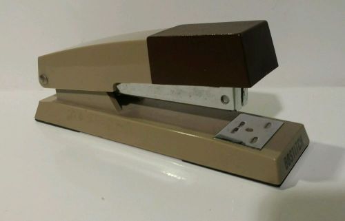 VINTAGE BOSTICH 6&#034;PLASTIC STAPLER Brown Beige Retro Office