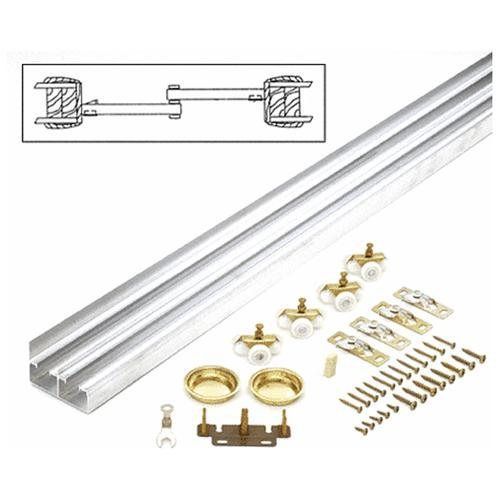 CRL 48&#034; Bi-Passing Hardware 2 Door Set Extruded Aluminum Track with Fascia