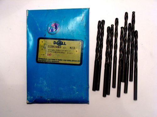 10 NOS DoAll USA #23 HSS Jobbers  HEAVY-DUTY DRILL BITS #D293469