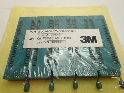 3M TEXTOOL PRODUCTS 48 SLOT ZIF SOCKET 248-4775-0-0602 LOT OF 5