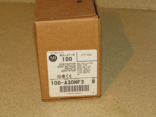 ^^ ALLEN BRADLEY BULLETIN 100 CONTACTOR 100-A30NF3 SER B - NEW?  (D)