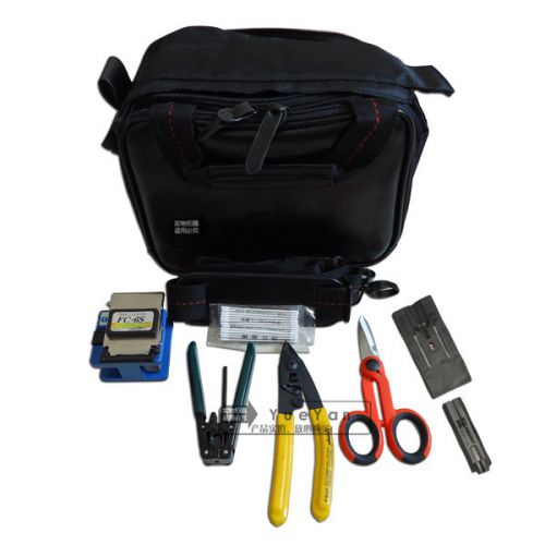 9pcs fiber optic ftth tool kit fc-6s fiber cleaver fiber optic stripper scissors for sale