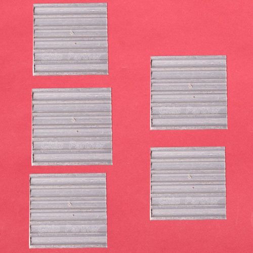 5PCS 3M8810 IC Heat sink Aluminum 17*17*2MM Cooling Fin ADHESIVE 17X17X2MM