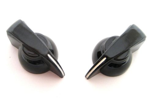 Chicken Head Pointer Knobs:  Black: Amps, Test Equipment, Radios: 2/Lot