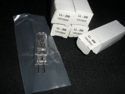 5 New LL-200 Halogen Bulbs Lamps DJ Lighting Long Life Bulb 120 Volt 200 Watts