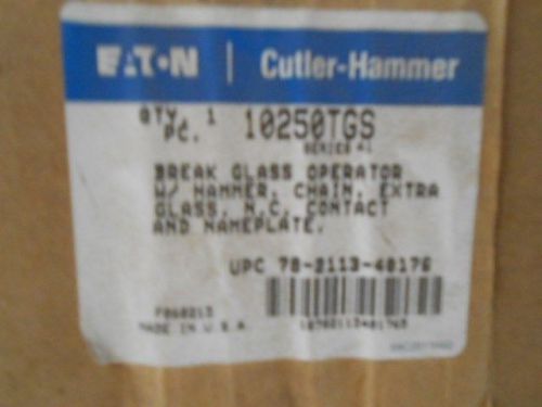 CULTER &amp; HAMMER BREAK GLASS PUSHBUTTON STATION 10250TGS