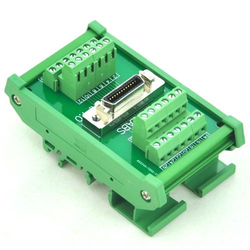 Din rail mount 26-pin 0.05&#034; mini d ribbon/mdr female interface module, scsi. for sale