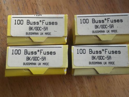 GDC-5A BOX OF 100  NEW BUSSMANN Time Lag; 5A; Dims 5x20mm