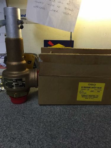 1 1/4&#034; x 1 1/4&#034; 19-501-21  Hi Pressure Safety Valve Air Conbraco NOS