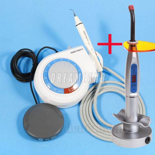 Dental ultrasonic piezo scaler fit ems woodpecker + 5 tips curing light lamp x1 for sale