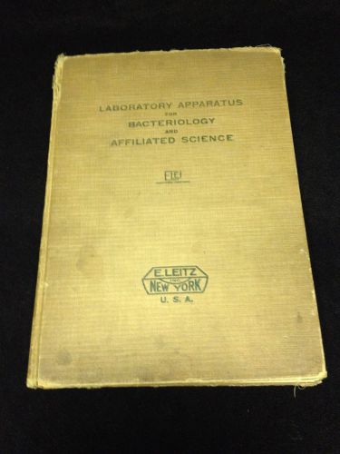 1919 E LEITZ LABORATORY APPARATUS BACTERIOLOGY AFFILIATED SCIENCE LAB CATALOG