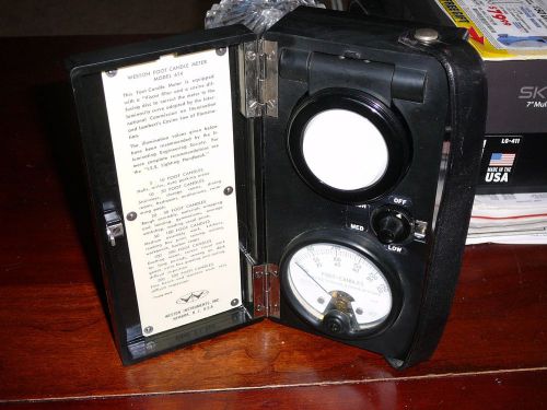 Weston 614 Foot-Candle Meter 3 Range settings Free Shipping Bakelite Case