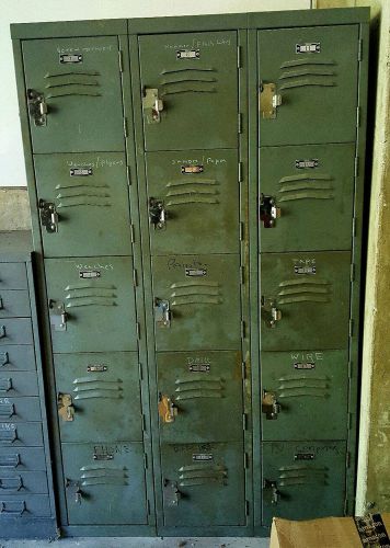 Old School 5 Tier Metal Gym Lockers